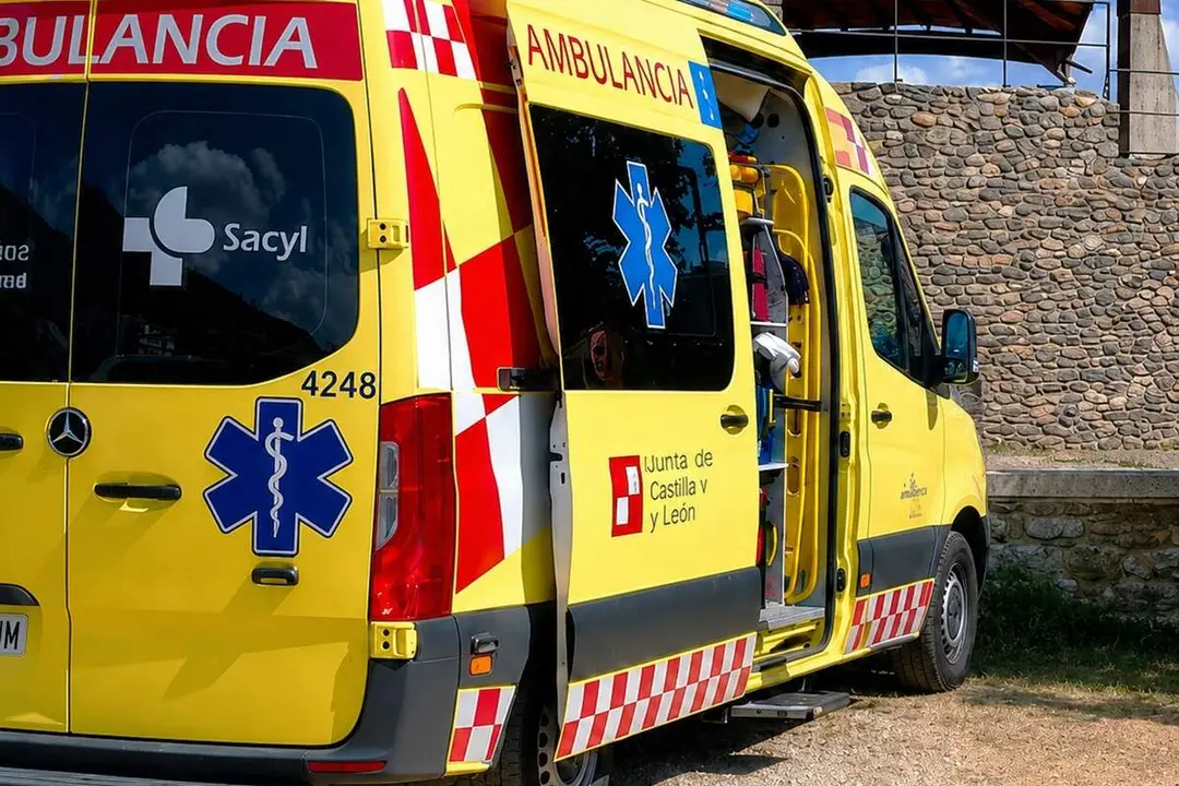 Ambulancia soporte vital basico 112 Sacyl asistencia sanitaria personas heridas provincia Valladolid