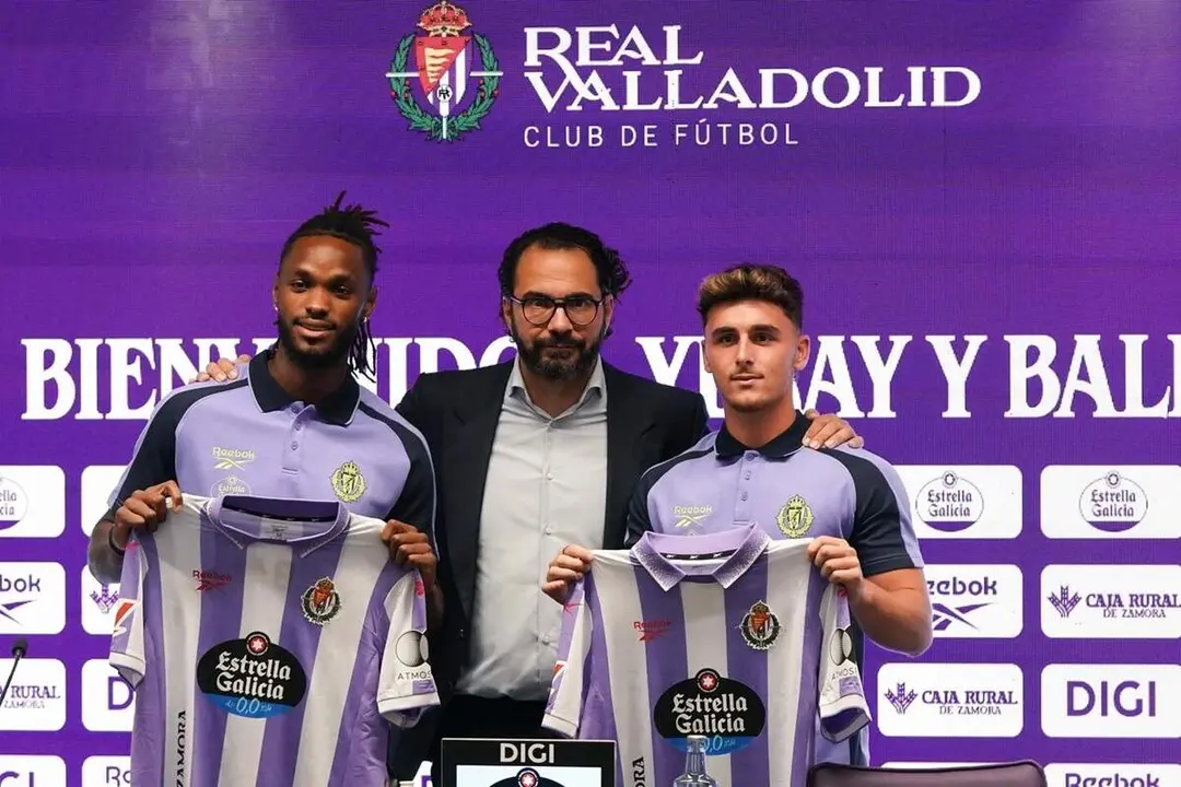 Yeray Cabanzon y Alex Balboa presentacion oficial nuevos fichajes Real Valladolid