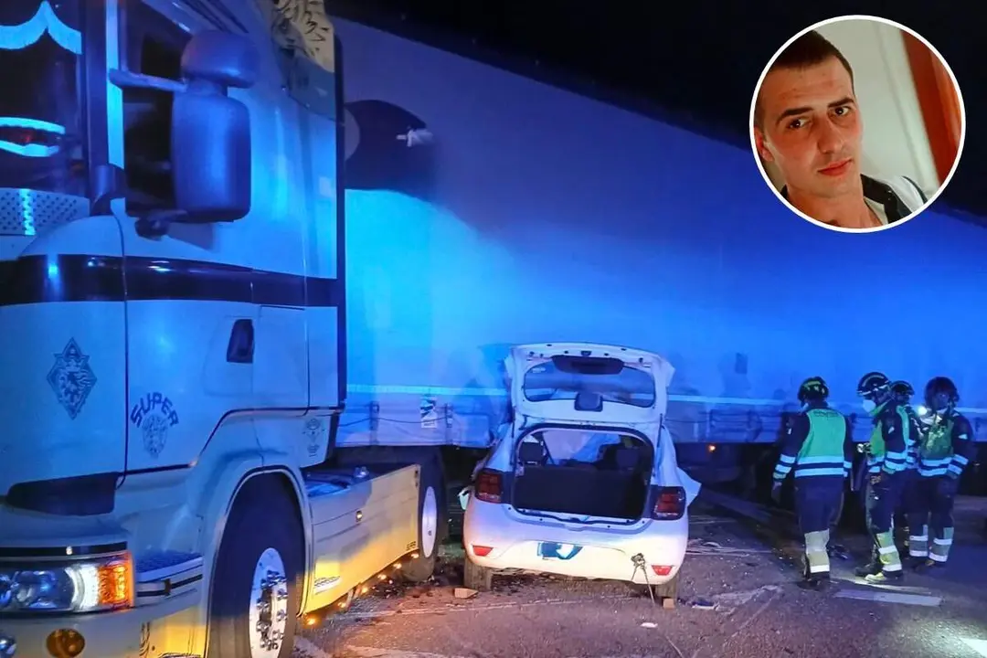 Accidente camion y turismo N-122 Sardon de Duero muerte joven Ruben Benito DJ Penafiel
