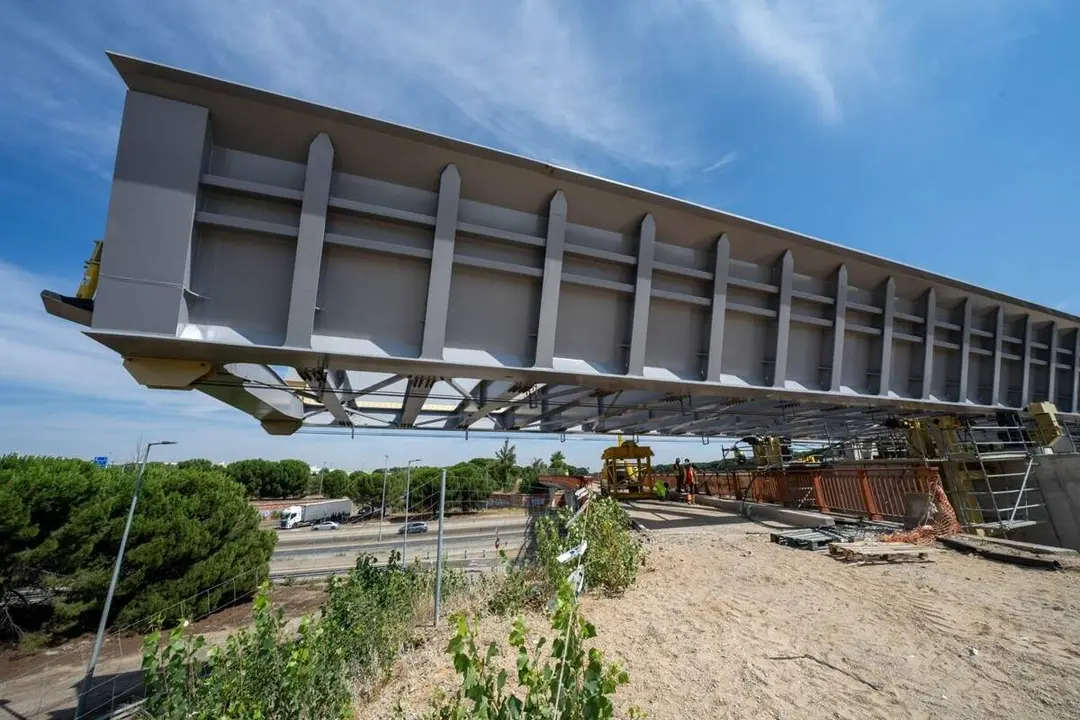 Construccion viaducto Los Tramposos Valladolid N-601 nueva red arterial ferroviaria
