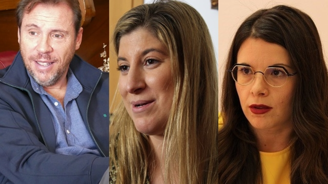 &Oacute;scar Puente, Raquel Alonso y Gema G&oacute;mez durante sus entrevistas en Valladolid Plural