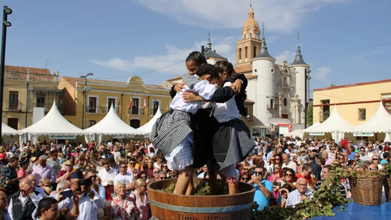 Tradicional Pisada de la Uva en la Fiesta de la Vendimia de Rueda | Valladolid Plural