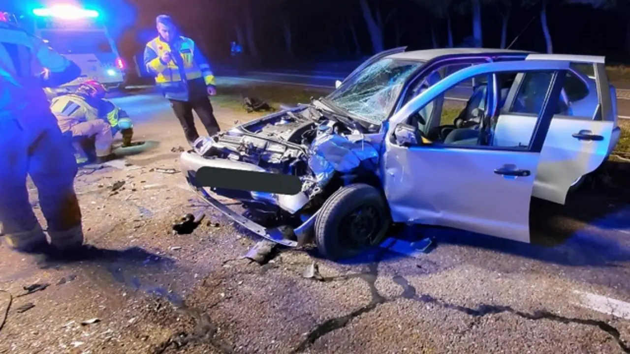 Accidente mortal en Valladolid en la tarde de Nochebuena. Fuente: Bomberos Valladolid