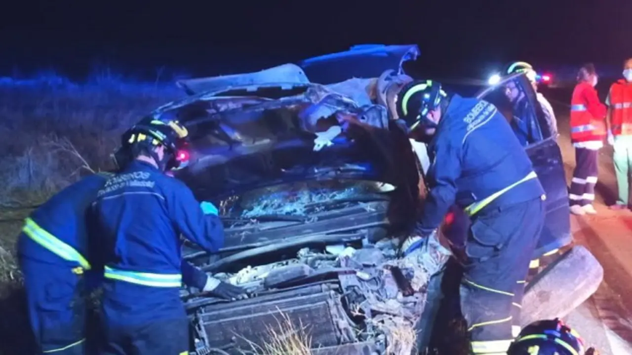 Accidente mortal en la provincia de Valladolid en 2022. Fuente: Bomberos Diputaci&oacute;n de Valladolid