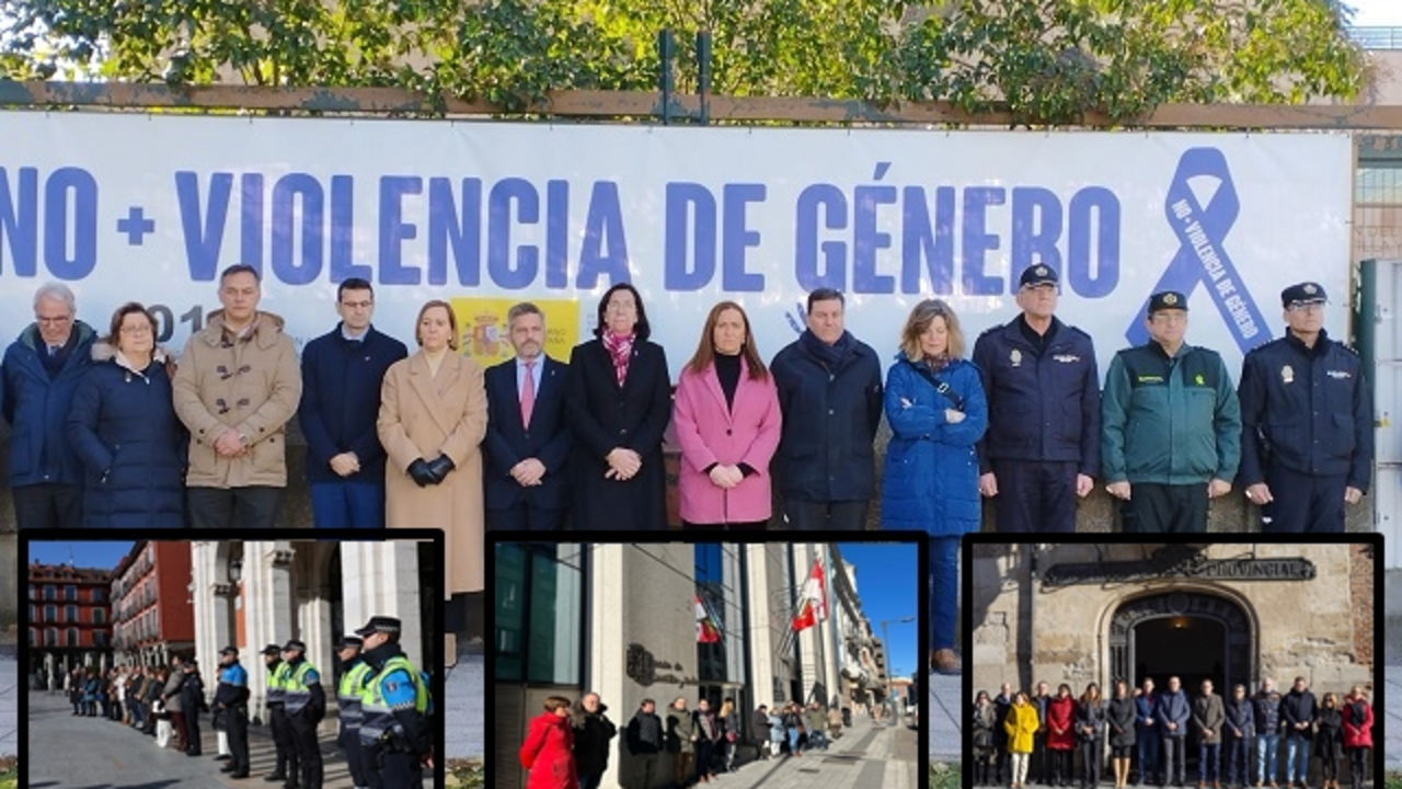 Minuto de silencio en las instituciones de Valladolid por el doble asesinato machista | Valladolid Plural