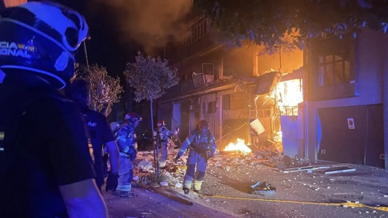 Explosi&oacute;n de la calle Goya en Valladolid | Fuente: Bomberos