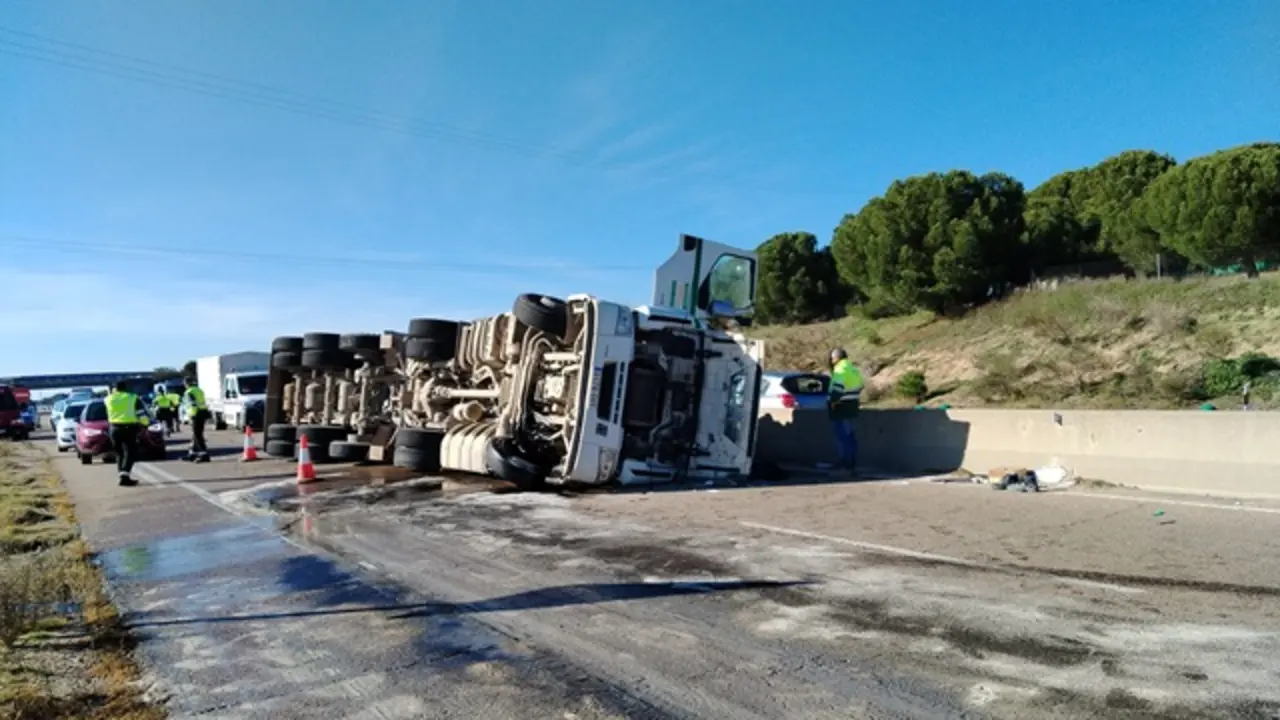 Imagen del accidente en Boecillo