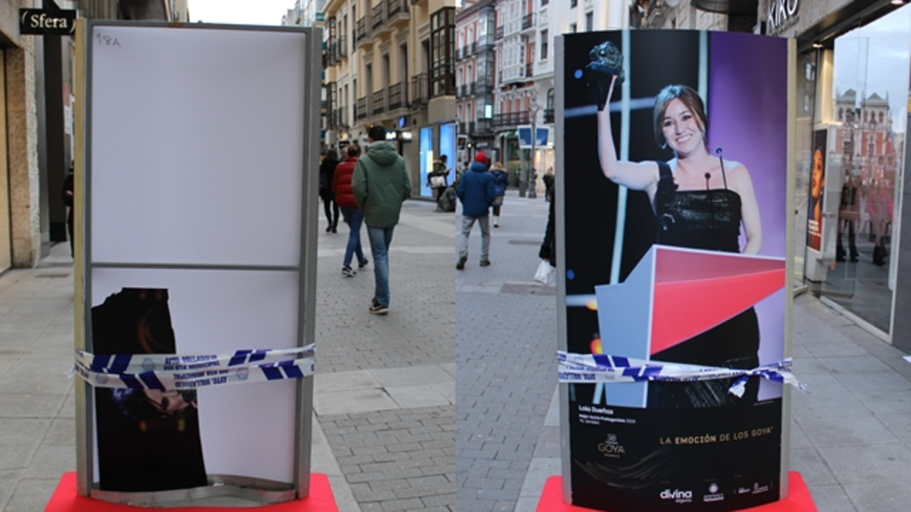 Da&ntilde;os en los carteles de la exposici&oacute;n especial de los Goya | Valladolid Plural
