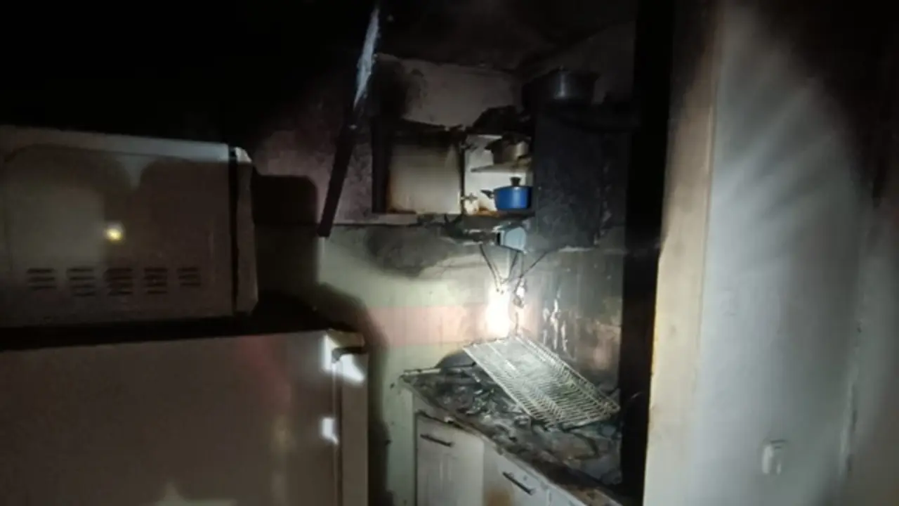 Estado del apartamento incendiado  Fuente: Bomberos Valladolid