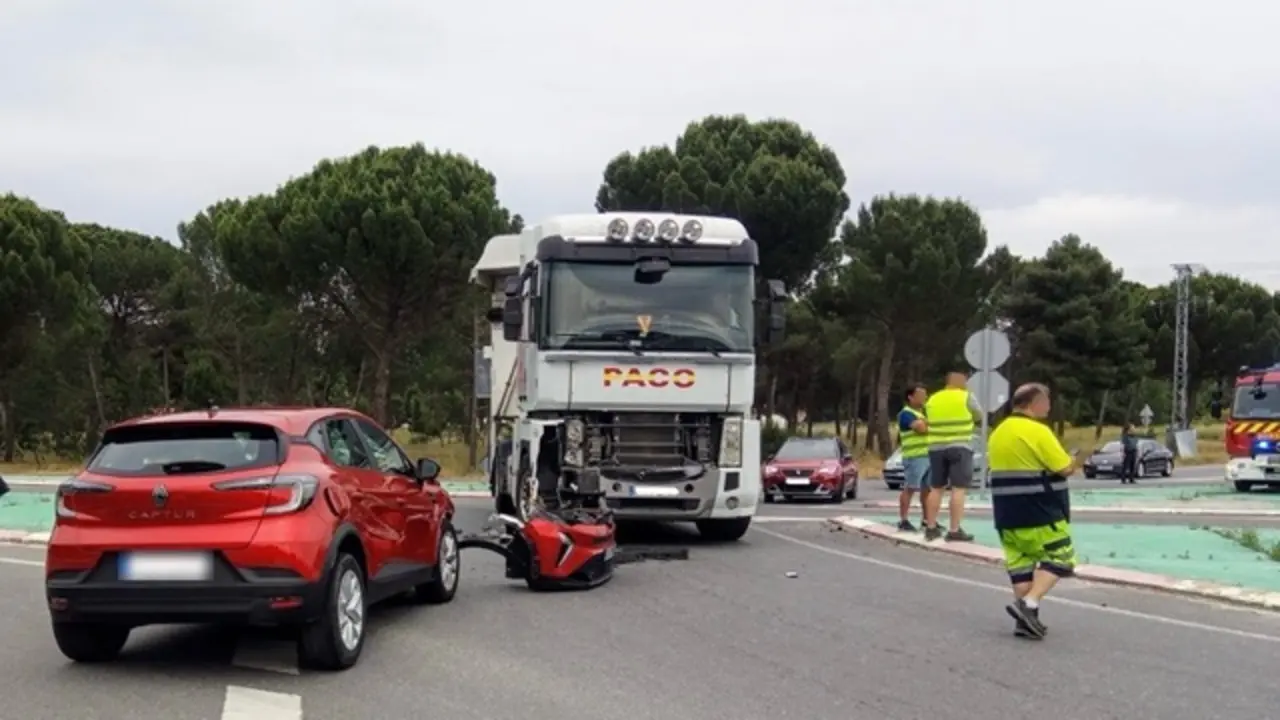 Imagen del accidente en &Iacute;scar. Fuente: Bomberos Diputaci&oacute;n de Valladolid