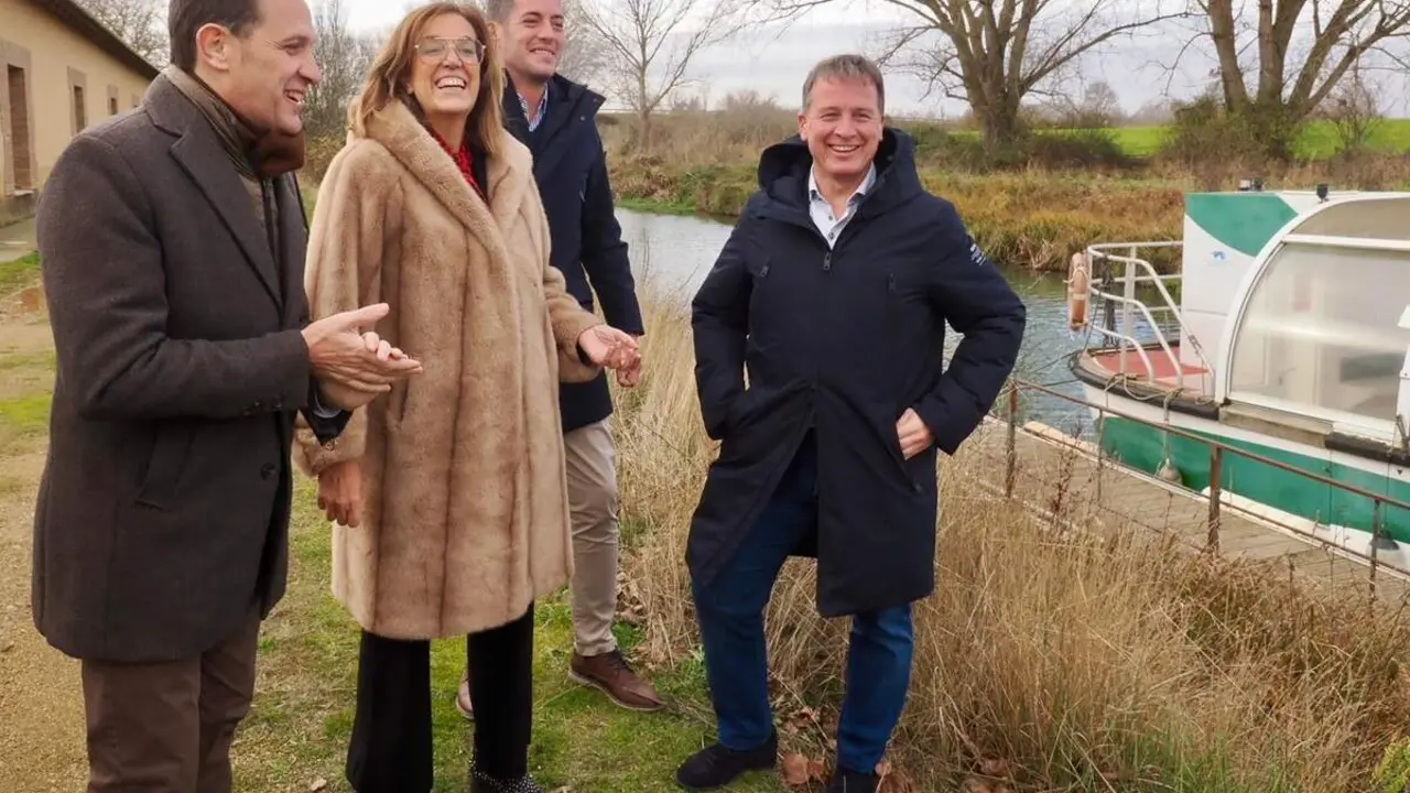 Inicio obras mejora Canal de Castilla visita Melgar de Fernamental Burgos Diputacion Valladolid