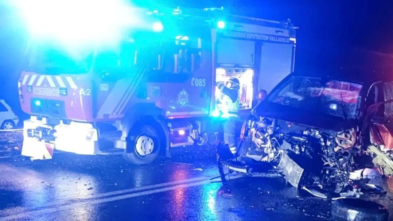 Accidente mortal hombre N-601 Alcazaren colision furgoneta y dos turismos