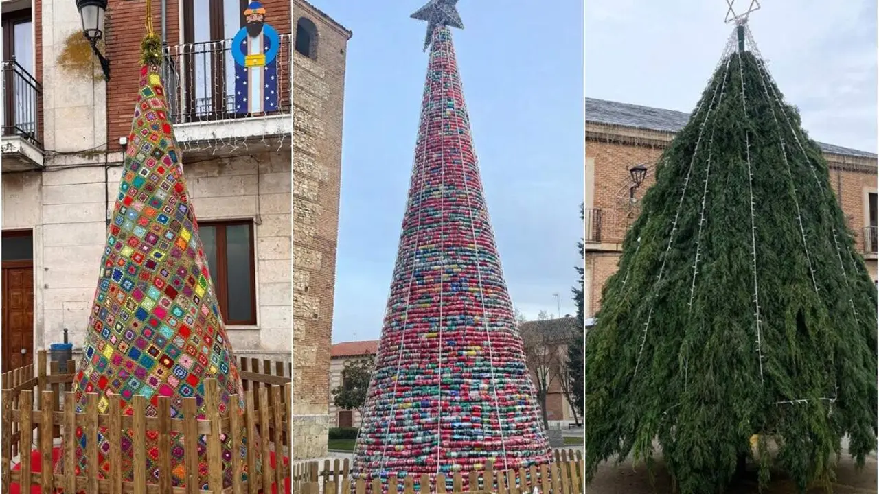 Arboles de Navidad curiosos pueblos provincia Valladolid