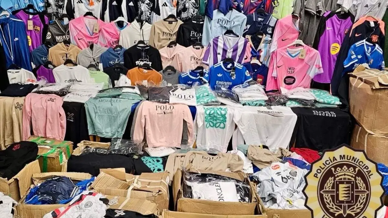 Prendas falsificadas mercadillo domingo Policia Municipal Valladolid