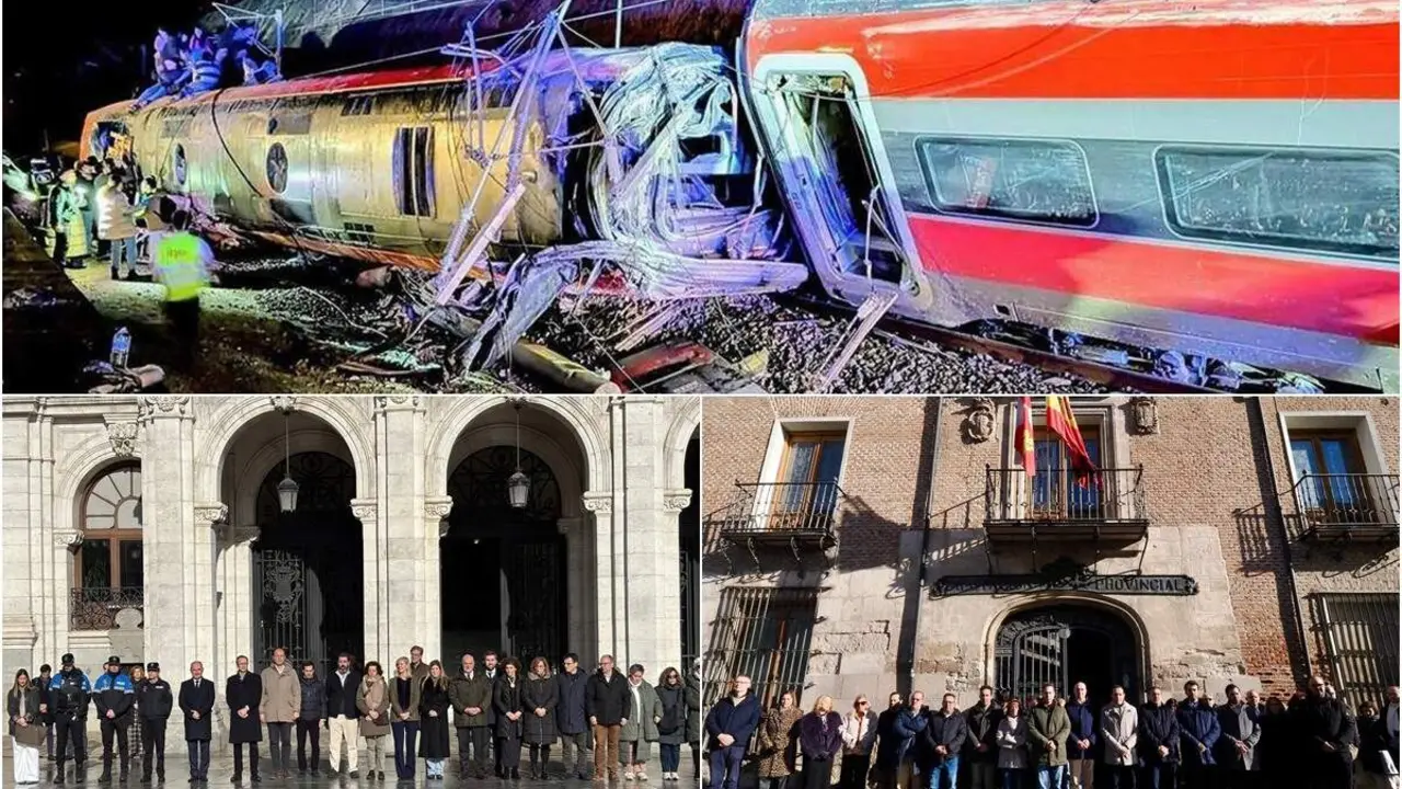 Minuto de silencio Valladolid homenaje victimas mortales accidente ferroviario Adamuz Cordoba