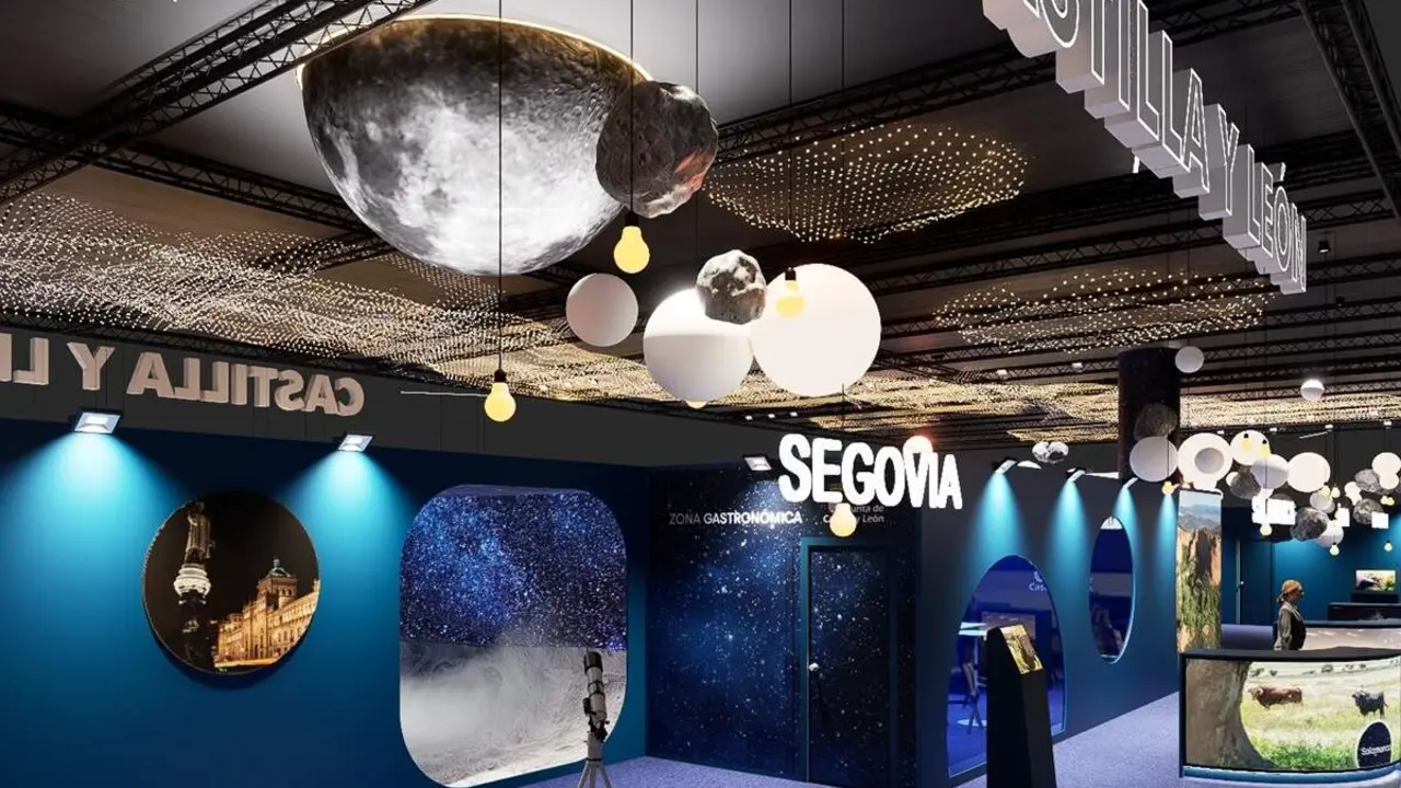 Recreacion stand Castilla y Leon Fitur 2026 eclipse solar jcyl