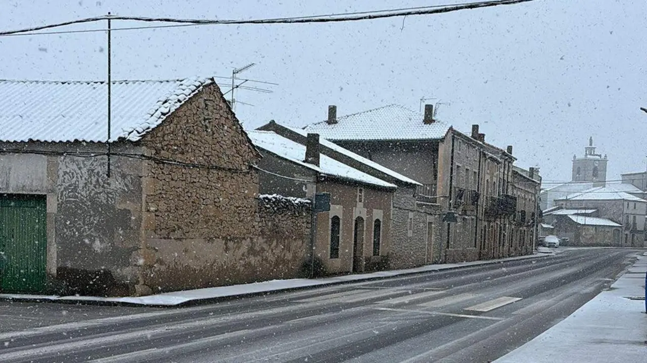 Nieve Campaspero frio invierno provincia Valladolid
