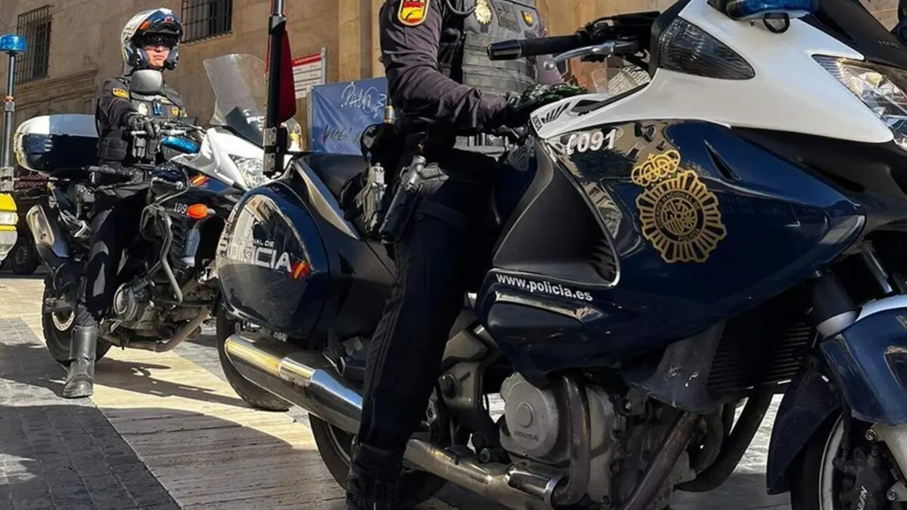 Motoristas de la Policia Nacional de Valladolid intervencion calles de Valladolid sucesos