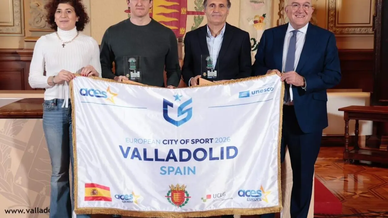 Homenaje deportistas Isaac Viciosa y Jose Antonio Alonso Records Europa Ayuntamiento Valladolid