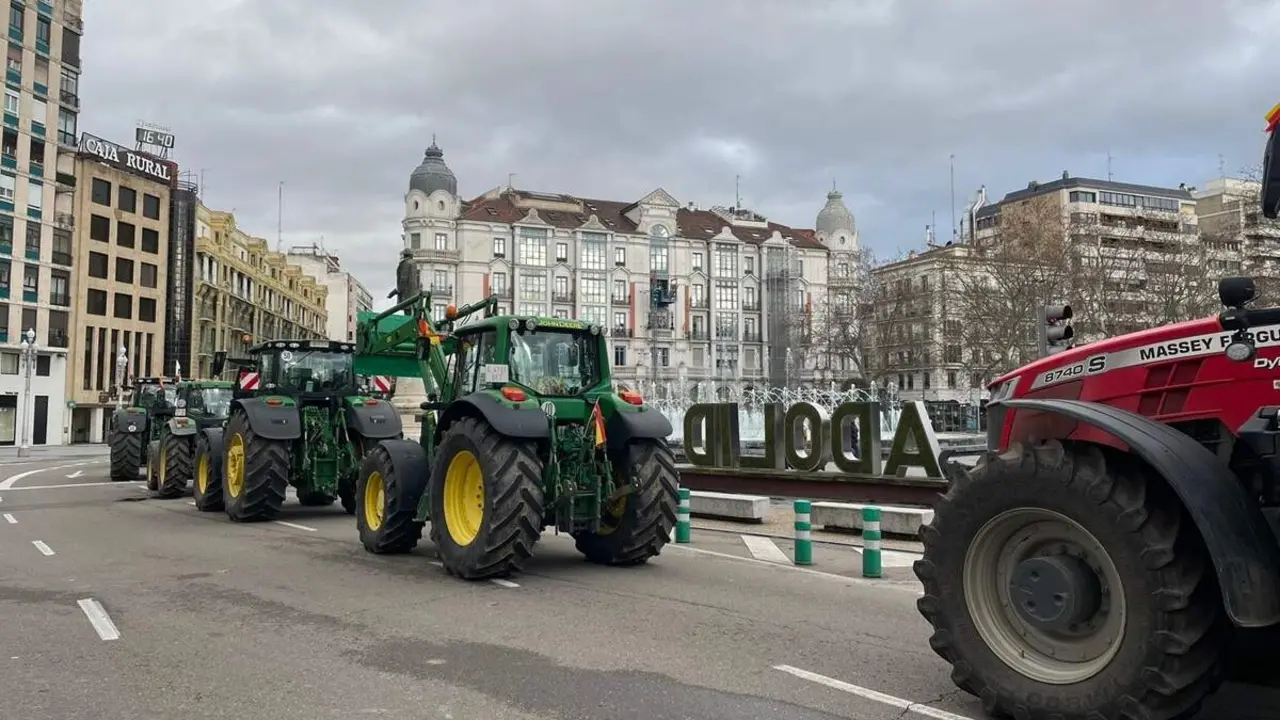 Tractorada agricultores campo Plaza Zorrilla Valladolid nueva protesta Mercosur