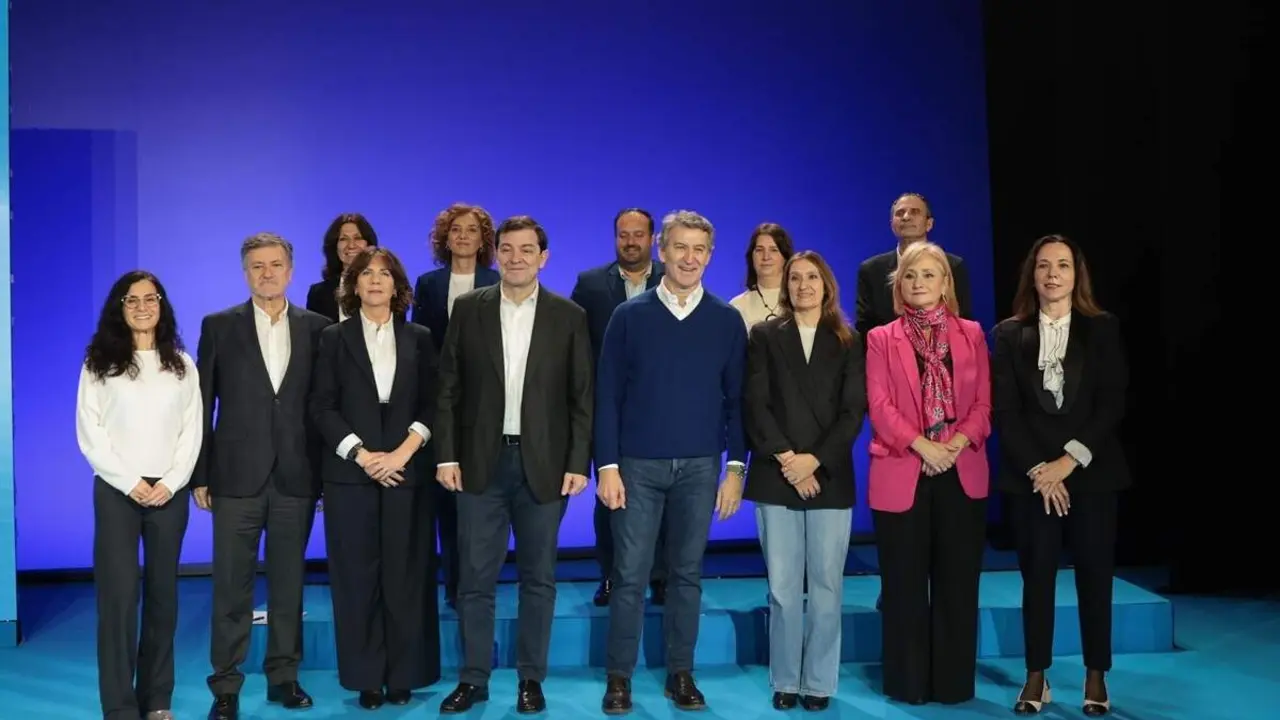 Presentacion candidatura PP Castilla y Leon Alfonso Fernandez Manueco acto Salamanca Alberto Nunez Feijoo