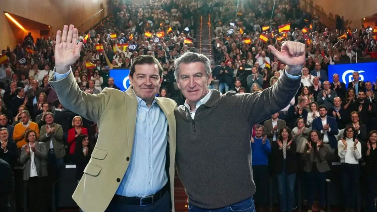 Primer acto campana PP autonomico Avila Alfonso Fernandez Manueco y Alberto Nunez Feijoo