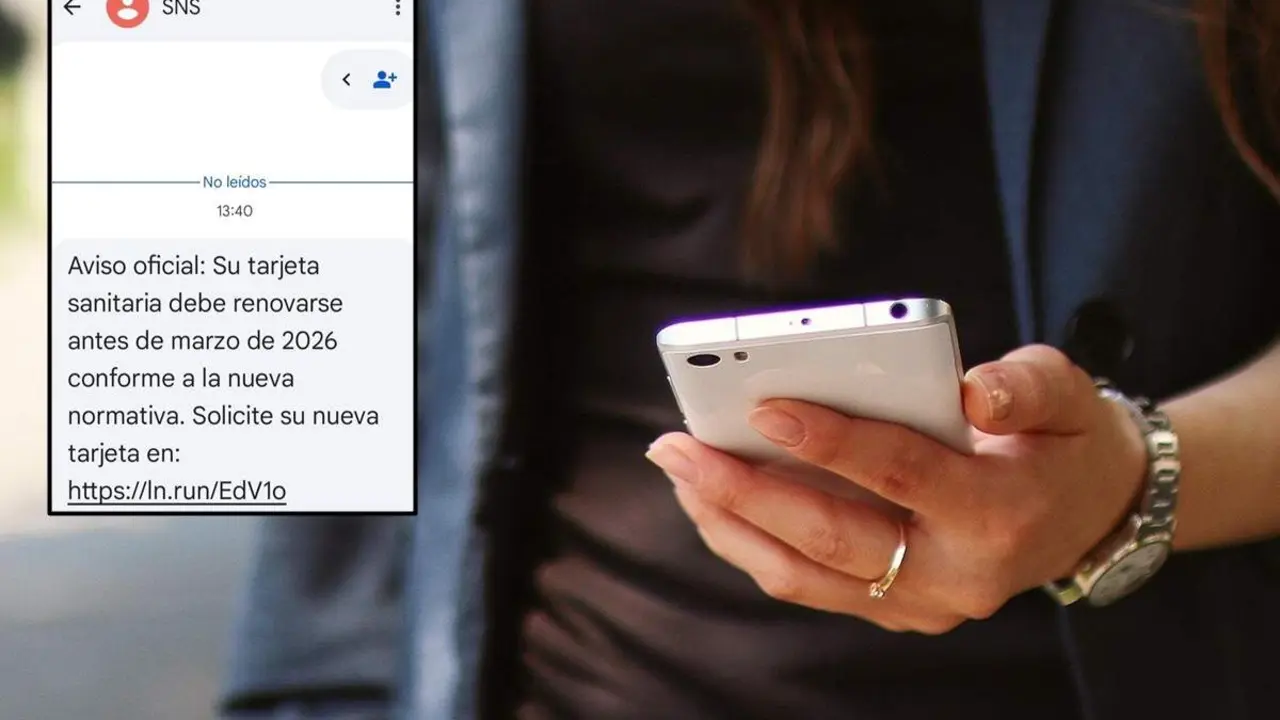 Alerta estafa SMS renovacion tarjeta sanitaria Sacyl