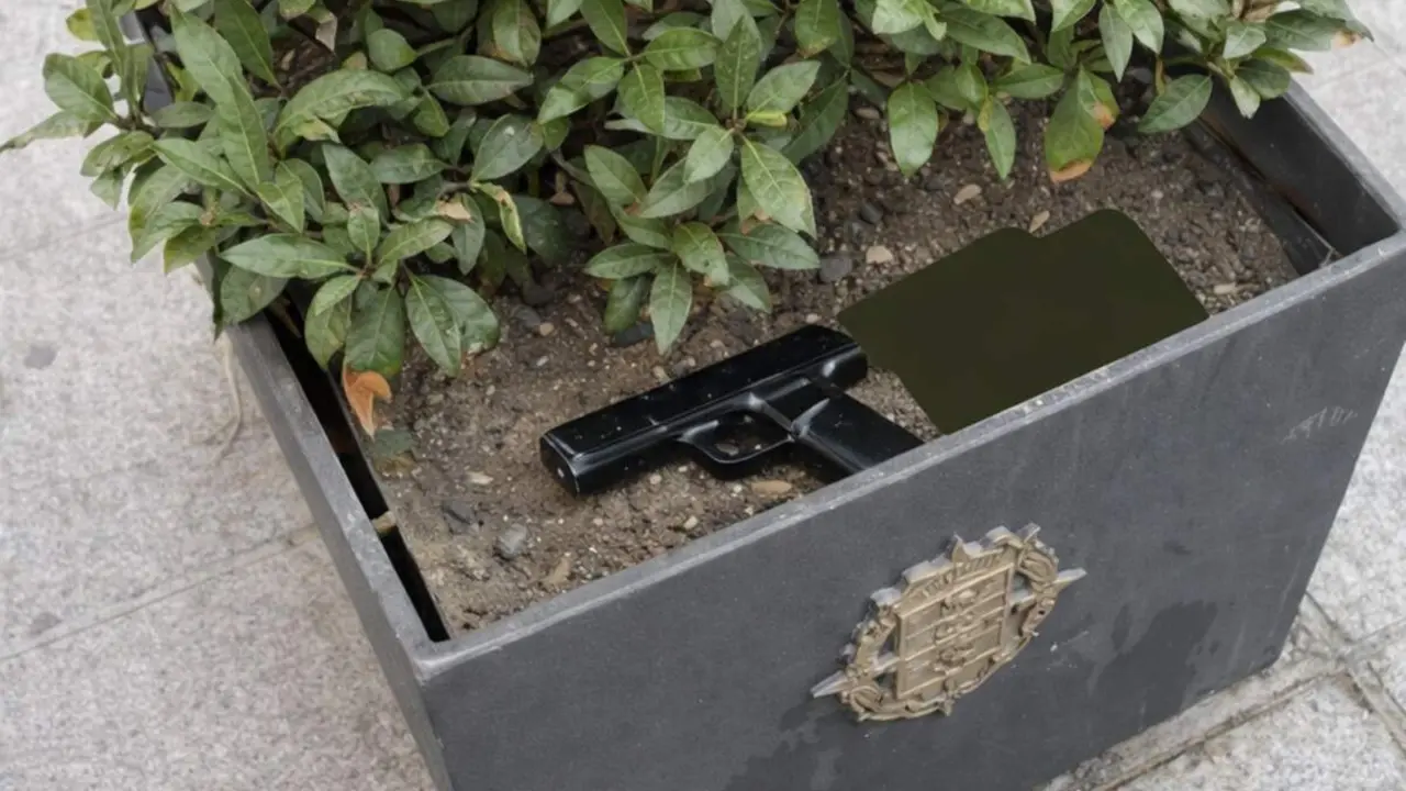 Pistola simulada oculta jardinera centro Valladolid sucesos