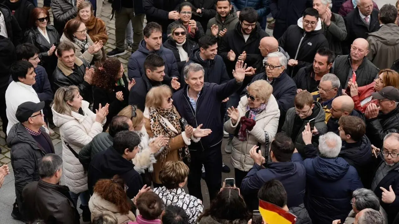 Visita Alberto Nunez Feijoo Villalon de Campos elecciones Castilla y Leon 15 de marzo