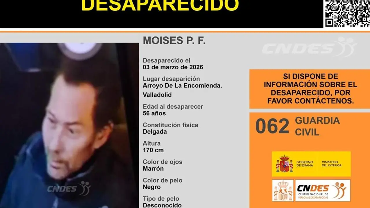 Desaparecido Moises hombre 56 anos Arroyo de la Encomienda alerta