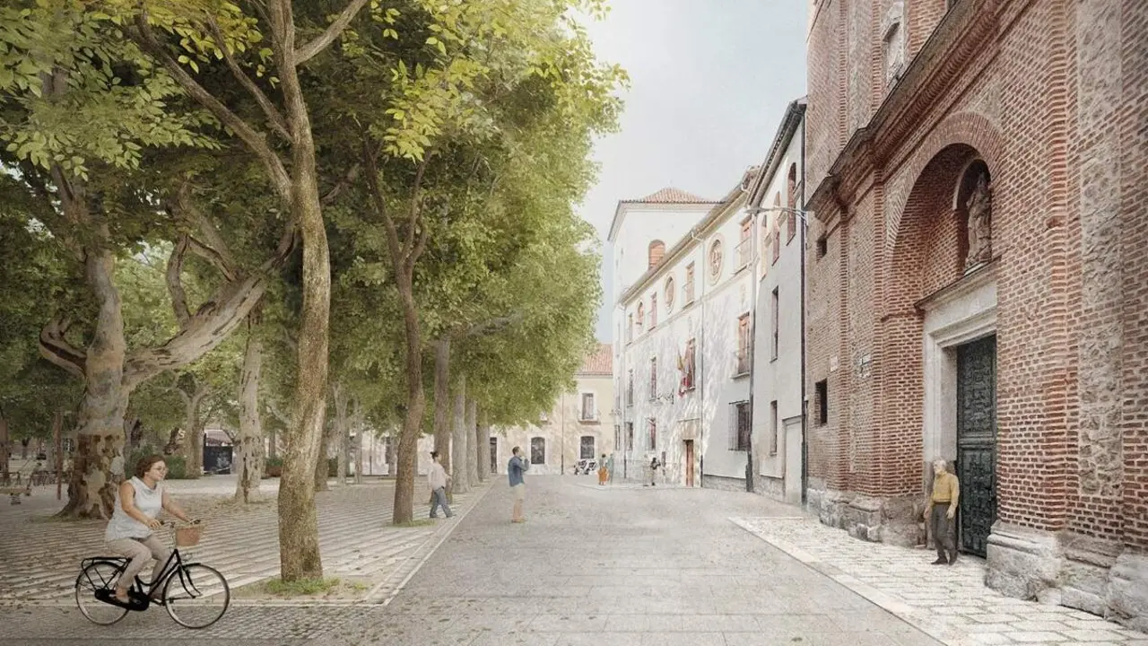 Infografia proyecto renovacion Plaza de Santa Brigida zona San Miguel Ayuntamiento Valladolid