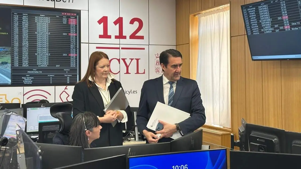 Presentacion memoria 2025 Centro Emergencias 112 Castilla y Leon visita Juan Carlos Suarez-Quinones jcyl