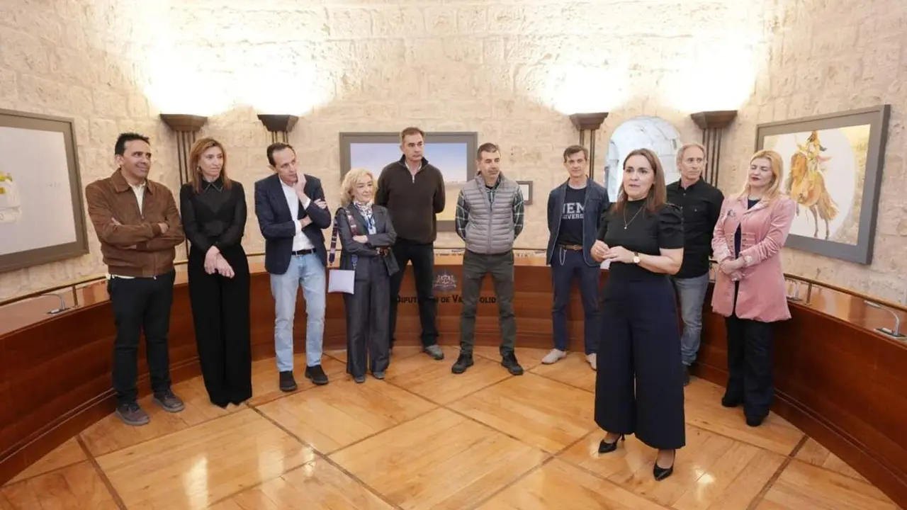 Inauguracion pinturas sala de la Herradura Castillo Fuensaldana Diputacion Valladolid