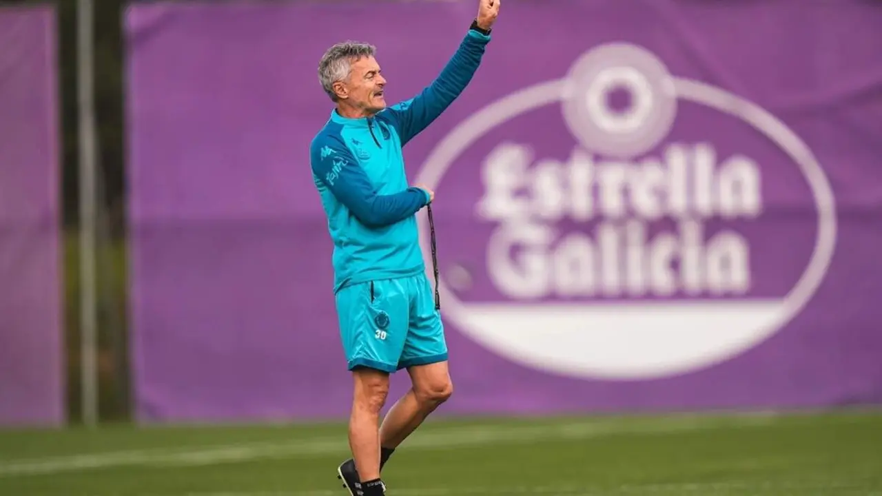 Fran Escriba sesion de entrenamiento Los Anexos previa Real Valladolid