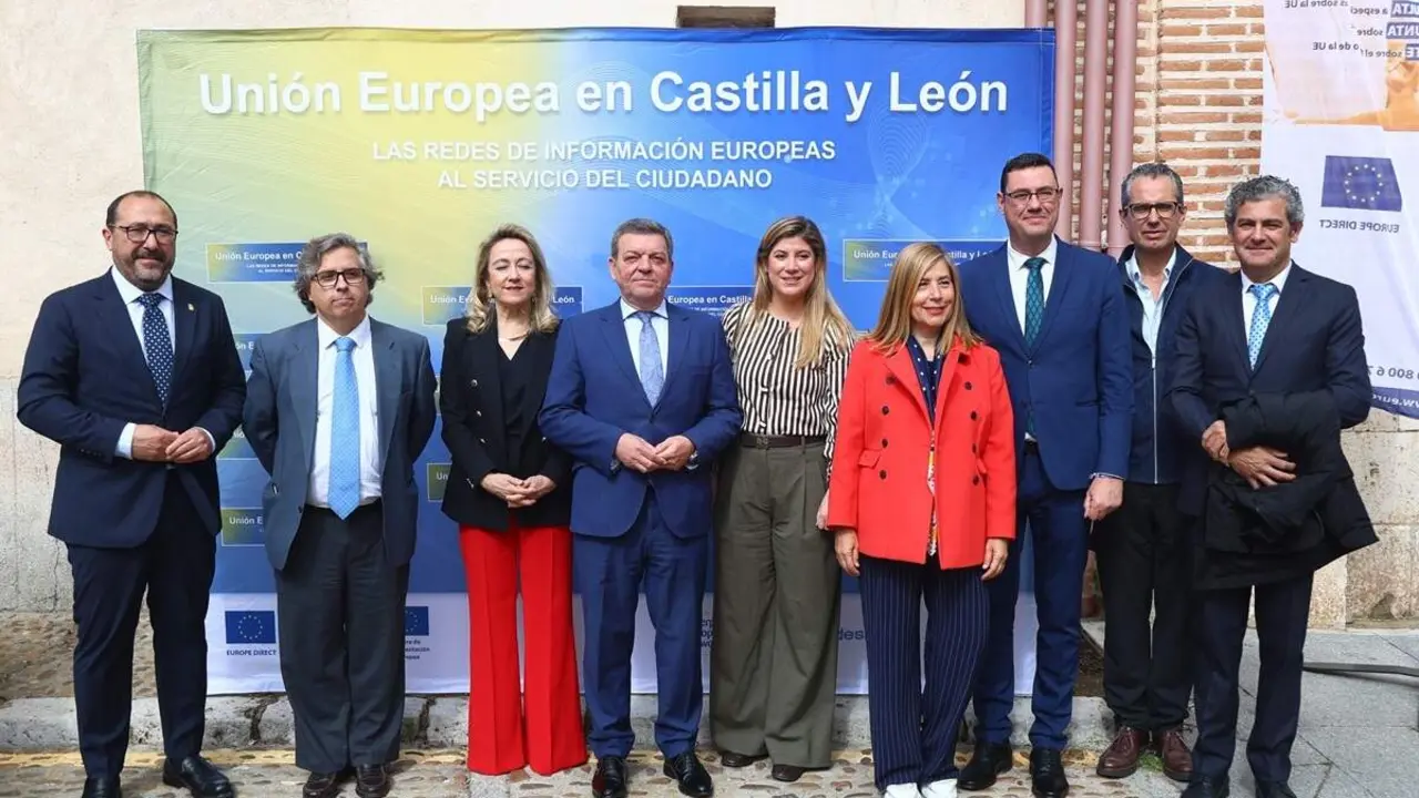Celebracion Dia de Europa en Tordesillas consejero de Presidencia jcyl