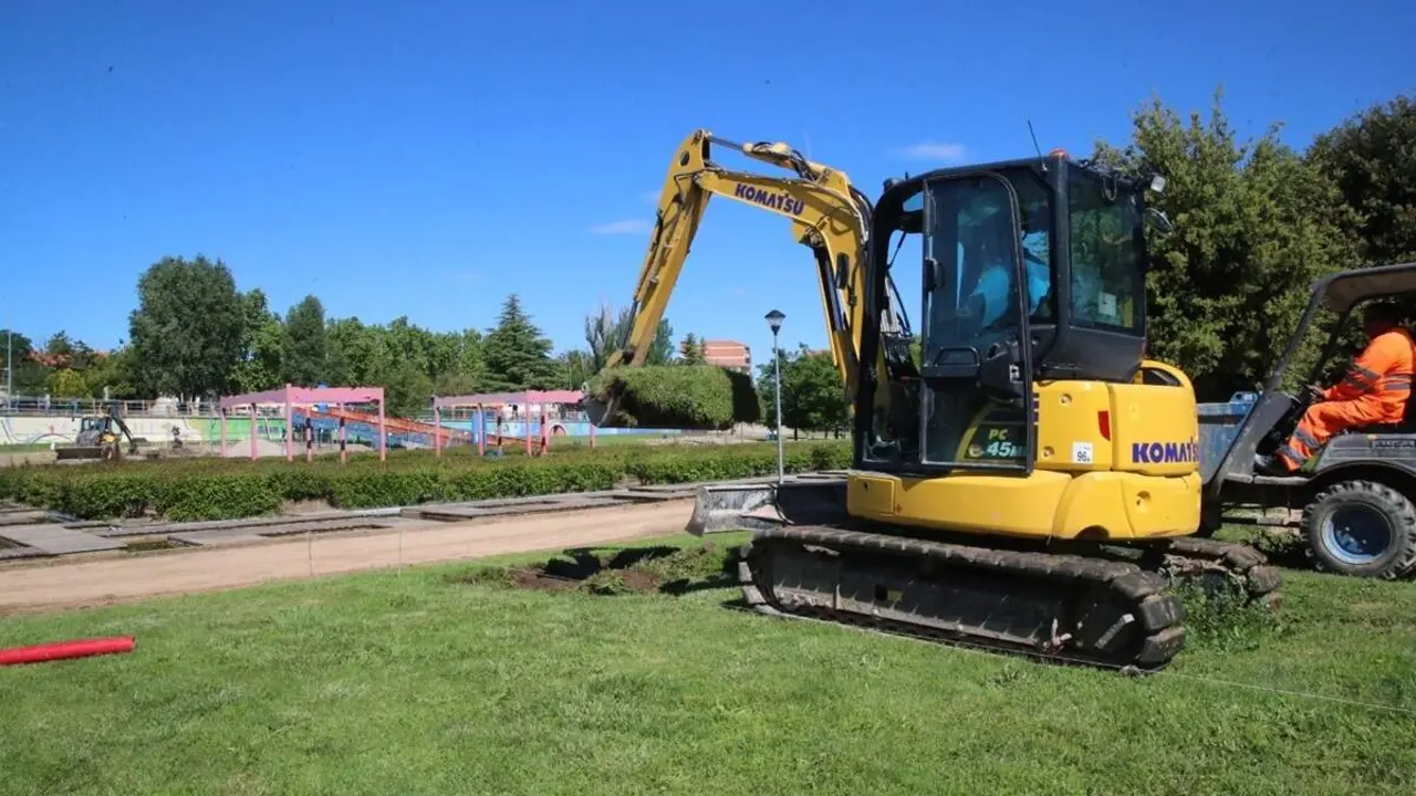Obras mejora Parque Villa de las Ferias Ayuntamiento Medina del Campo