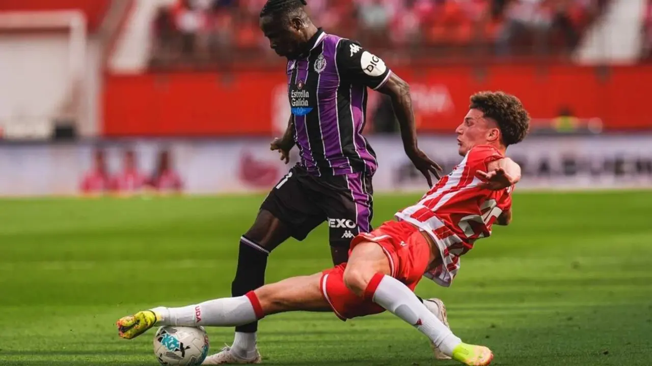 Derrota Almeria vs Real Valladolid ultimo partido Segunda Division Amath jugador