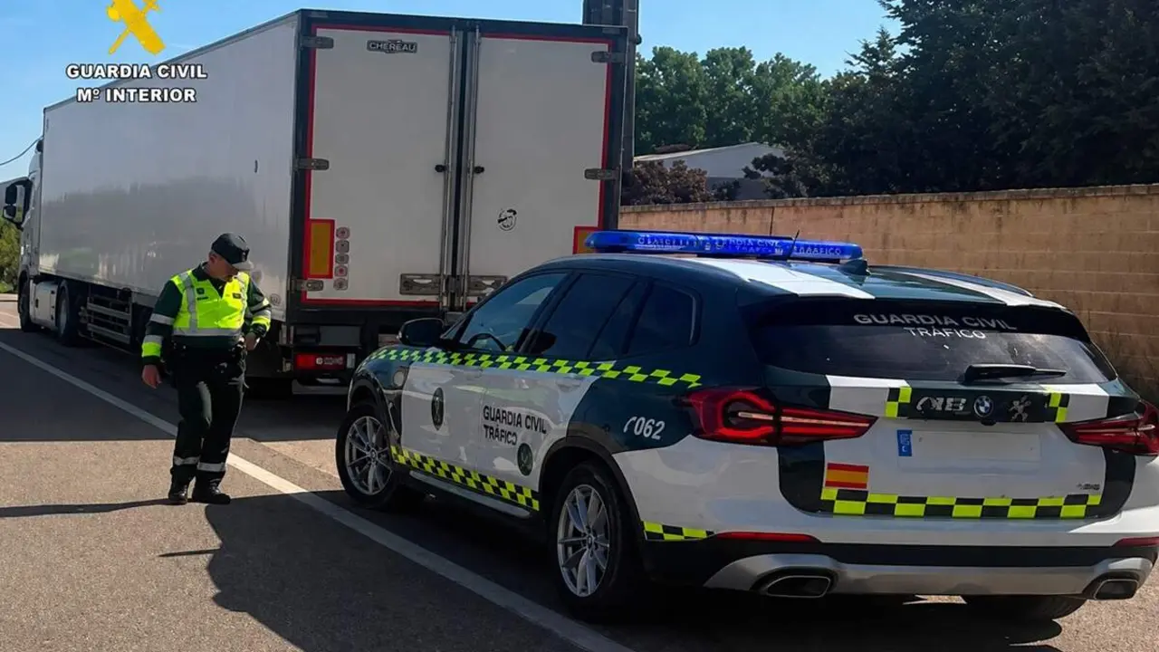 Control Guardia Civil camionero borracho Cabezon de Pisuerga