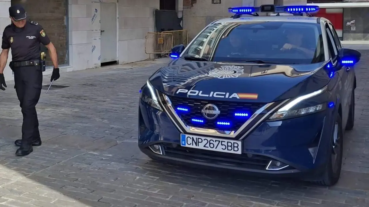 Patrulla Policia Nacional coche y agente vigilancia via publica detenciones Valladolid sucesos