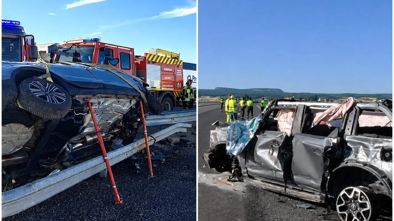 Dos accidentes A-67 Herrera de Pisuerga mismo punto muertes joven y familia vallisoletana