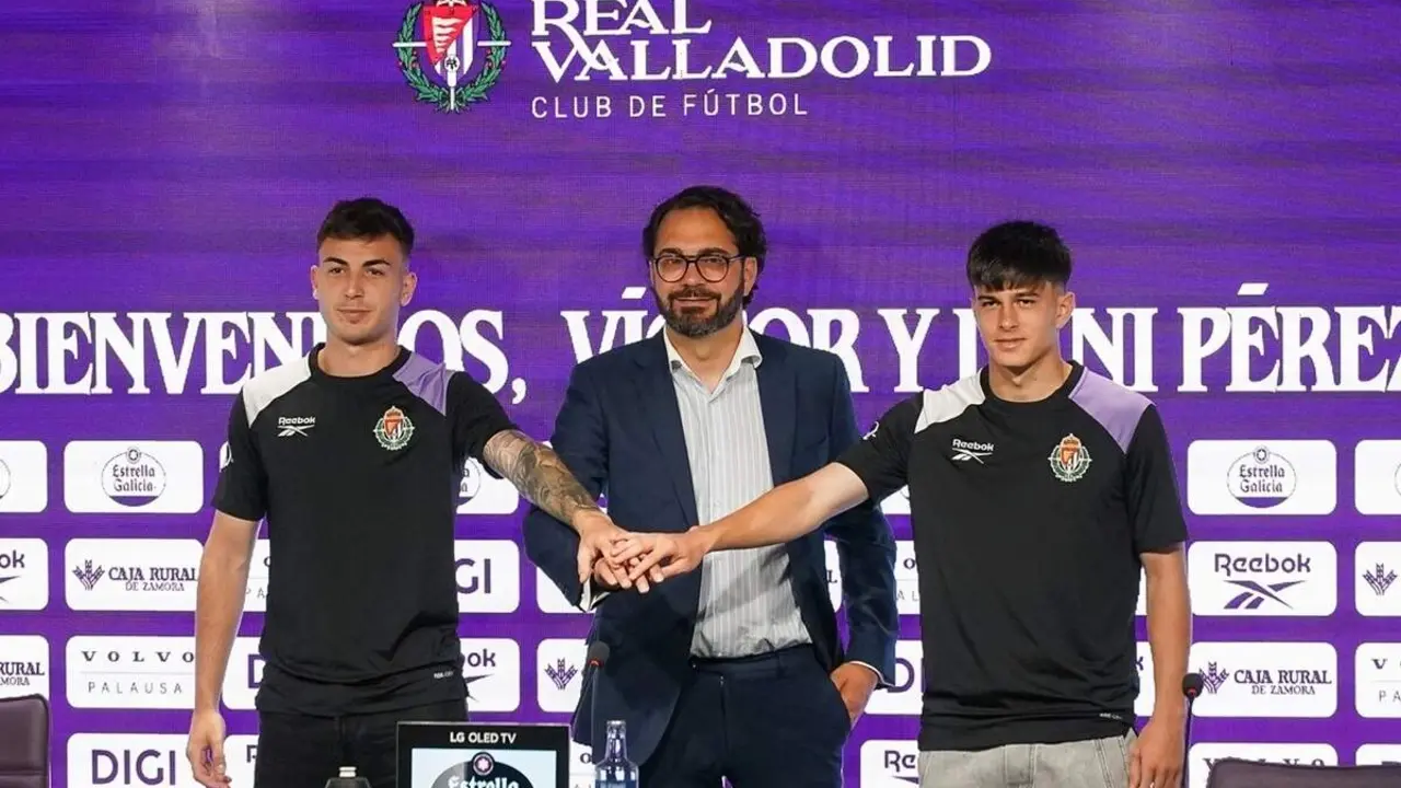 Presentacion fichajes Victor Barbera y Dani Perez nuevos jugadores Real Valladolid