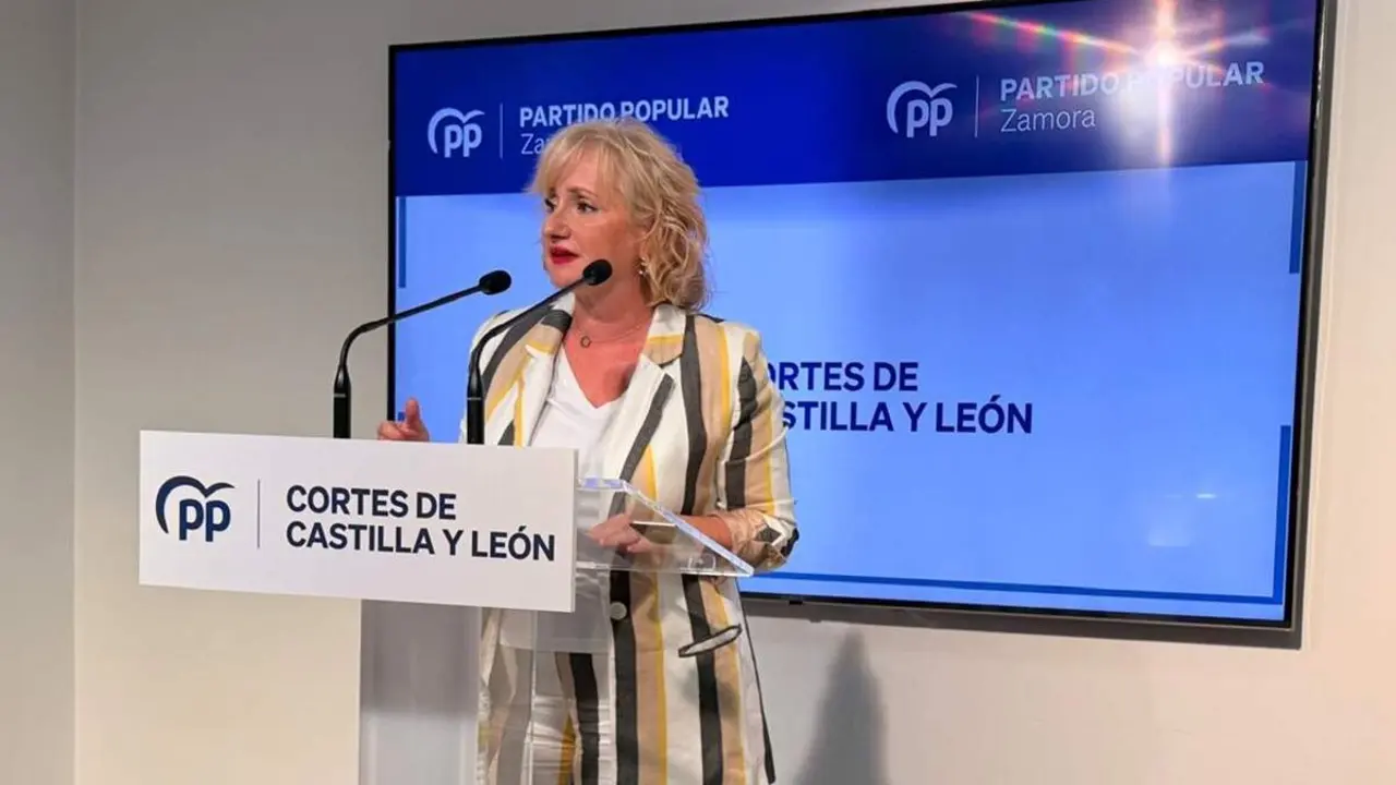 Leticia Garcia portavoz PP Cortes Castilla y Leon rueda prensa