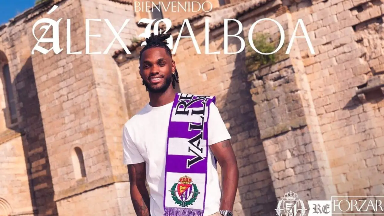 Anuncio fichaje oficial centrocampista Alex Balboa Real Valladolid dos temporadas