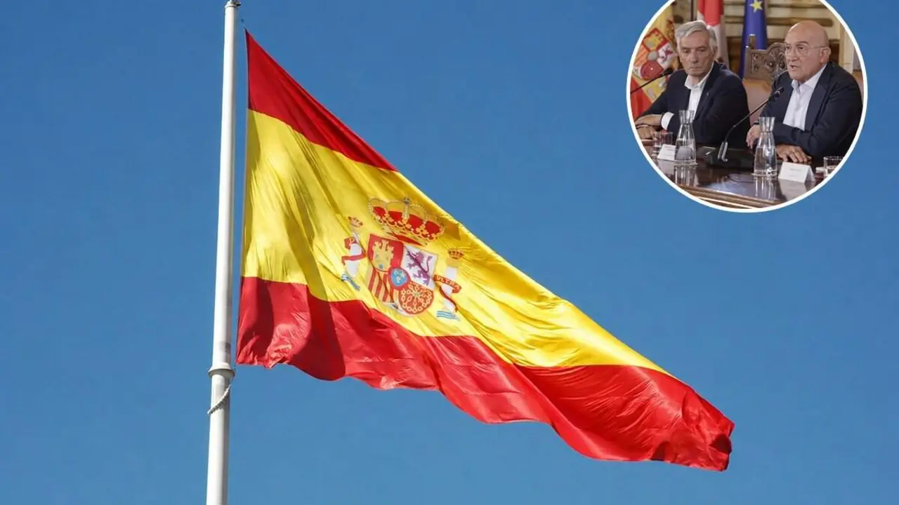 Instalacion bandera Espana Campo Grande homenaje lucha contra cancer Valladolid