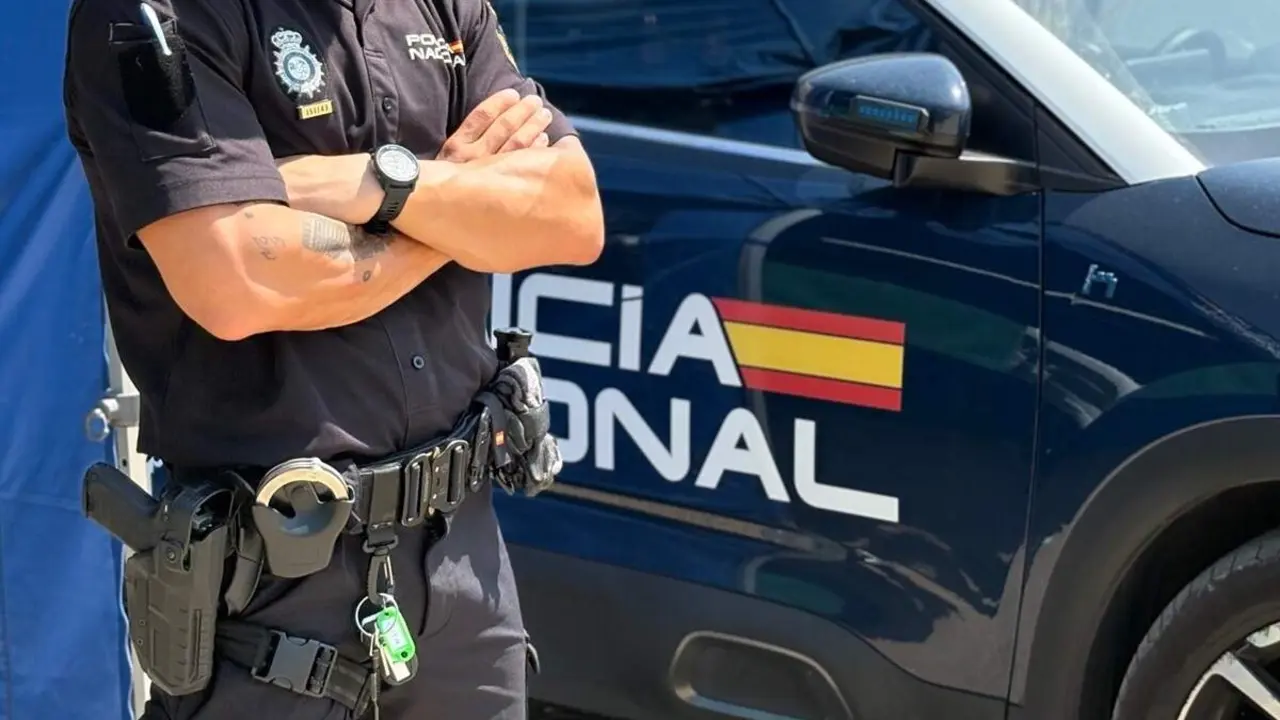 Intervencion Policia Nacional de Valladolid agente hombre y coche patrulla sucesos agresiones