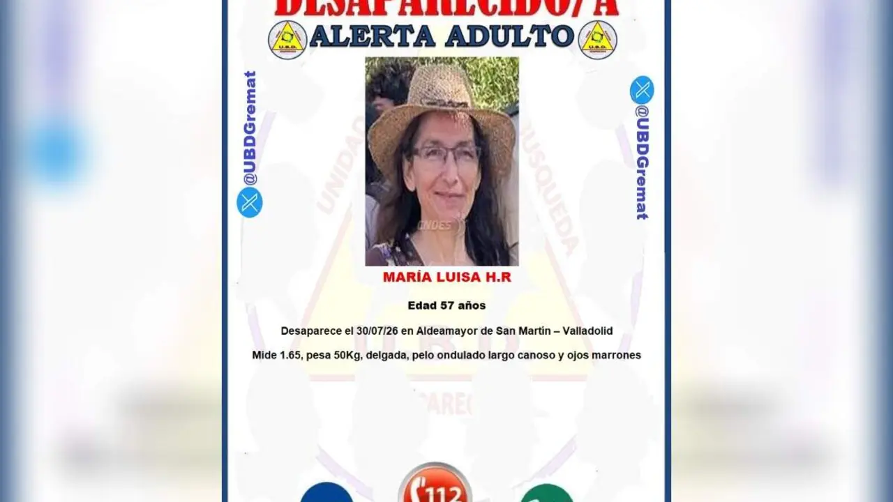 Cartel mujer desaparecida Aldeamayor de San Martin Maria Luisa HR