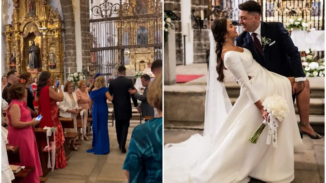 Boda Angel y Matilde Arevalo entrada himno Real Valladolid