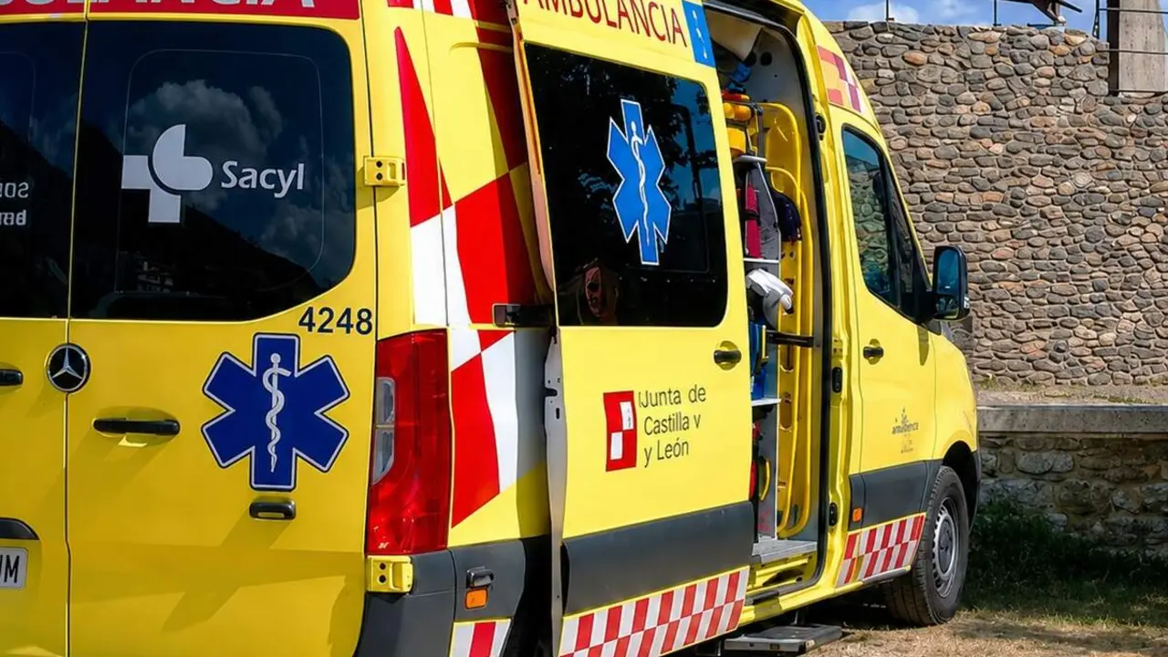 Ambulancia soporte vital basico 112 Sacyl asistencia sanitaria personas heridas provincia Valladolid