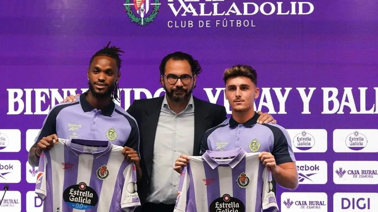 Yeray Cabanzon y Alex Balboa presentacion oficial nuevos fichajes Real Valladolid