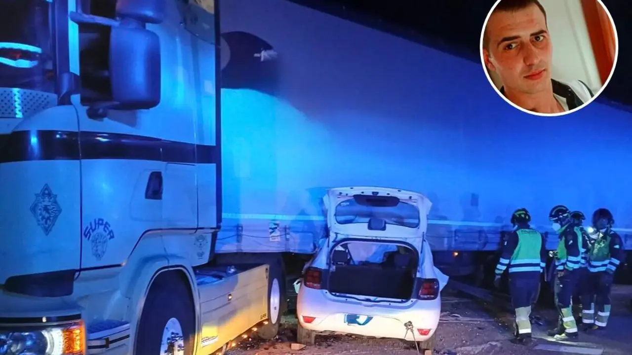Accidente camion y turismo N-122 Sardon de Duero muerte joven Ruben Benito DJ Penafiel